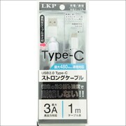 ケーブルタイ付 タイプCストロングケーブル 1.0m シルバー RLTS-1.0S