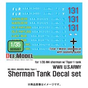 DD35007 [1/35スケール ミリタリーアクセサリー WWII 米 M4シャーマン デカールセット]