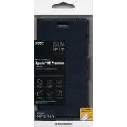 3232XPXZP [Xperia XZ Premium 薄型手帳ケース サイドマグネット SLIM FIT CASE ブラック×ダークブラウン]