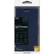 3234XPXZP [Xperia XZ Premium 薄型手帳ケース サイドマグネット SLIM FIT CASE ネイビー×ブラウン]