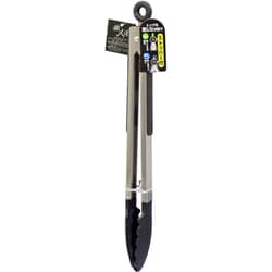 職人道ストッパー付万能トングナイロン 黒 300mm