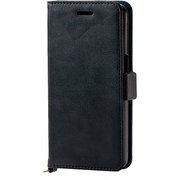 Galaxy Feel用 ソフトレザーカバー サイドマグネット ブラック PD-SC04JPLFYMBK