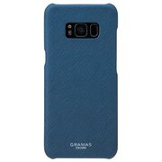 Galaxy S8 バックカバーケース GRAMAS COLORS “EURO Passione” Shell Leather Case ネイビー