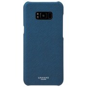 Galaxy S8+ バックカバーケース GRAMAS COLORS “EURO Passione” Shell Leather Case ネイビー