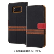 Galaxy S8+ 手帳型ケース ペンホルダー付き ブラック/レッド RT-GS8PLBC11/BR