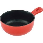 オーブンシェフ ふっ素加工耐熱手付き丸深皿 15cm RD L-1837