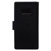 Galaxy S8用 帆布 手帳型 ケース スタンド機能 ブラック BL-PC07SA-BK