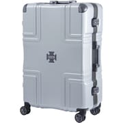 スーツケース 旅行日数目安:5~7泊 69L TSAロック搭載 背面収納付 真静キャスター採用 マットシルバー M1001-F62-MAT-SL