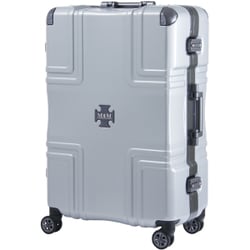 スーツケース 旅行日数目安：1週間以上 86L TSAロック搭載 背面収納付 真静キャスター採用 マットシルバー M1001-F69-MAT-SL