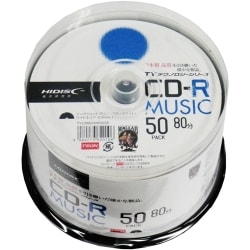 TYシリーズ CD-R 音楽用 32倍速 ワイドプリンタブル スピンドルケース50P TYCR80YMP50SP
