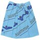 着替えタオル SWIMMING柄 101905 10 ブルー [ラップタオル 巻きタオル]
