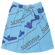 着替えタオル SWIMMING柄 101905 10 ブルー [ラップタオル 巻きタオル]