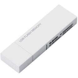 エレコム MF-MSU2B16GWH キャップ式USBメモリ ホワイト 16GB