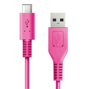 TypeC to TypeA USB2.0 カラーケーブル 1.0m ピンク RK-CAB12P