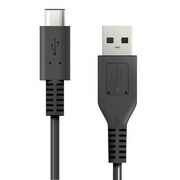 TypeC to TypeA USB2.0 カラーケーブル 1.0m ブラック RK-CAB12K