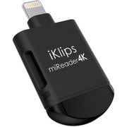 iKlips miReader 4K Apple MFI認証 Lightning/MicroUSB 2 in 1 microSDカードリーダー 0G ブラック