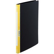 AQUA Window BLACK STYLE パンチレスファイル A4タテ型（S型） 60枚収納可能 黄 F-5098-5