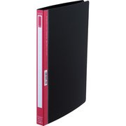 AQUA Window BLACK STYLE パンチレスファイル A4タテ型（S型） 160枚収納可能 赤 F-5099-3