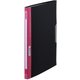 AQUA Window BLACK STYLE クリヤーブック ダンダン A4タテ型（S型） 20ポケット 赤 N-5090-3