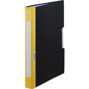 AQUA Window BLACK STYLE クリヤーブック ダンダン A4タテ型(S型) 40ポケット 黄 N-5092-5