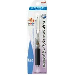 JETSTREAM（ジェットストリーム） 多機能ペン 3＆1 ボール径：0.7mm インク色：3色（黒・赤・青） シャープペン芯径：0.5mm 本体色：透明 パックタイプ MSXE4600071PT
