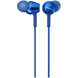 有線イヤホン カナル型 EXシリーズ リモコン付 3.5mmステレオミニプラグ ブルー MDR-EX255AP L
