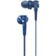 有線イヤホン カナル型 EXTRA BASS 3.5mmステレオミニプラグ ブルー MDR-XB55 L