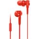 有線イヤホン カナル型 EXTRA BASS リモコン付 3.5mmステレオミニプラグ レッド MDR-XB55AP R