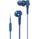 有線イヤホン カナル型 EXTRA BASS リモコン付 3.5mmステレオミニプラグ ブルー MDR-XB55AP L