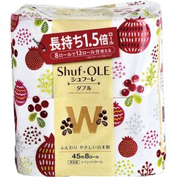 シュフーレ 長持ち1.5倍巻き 8ロール ダブル [トイレットペーパー]