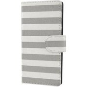 BL-PC02SO-GY [Xperia XZ Premium用 帆布 手帳型ケース ボーダーグレー]