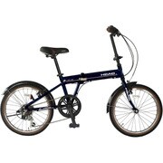 折りたたみ自転車 アルミフレーム 20型外装6段変速 ネイビー FDQ-HE206AL