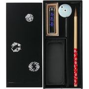 大人の書道セット 越前塗 黒 小/花丸文 AR-03SH