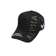 ALG14370200-80 [17SS ALPHA U.S.ビッグロゴ メッシュキャップ ブラック]