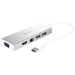 USB3.0ミニドッグHDMI VGADualDisplay ギガビットイーサネットUSBハブ JUD380