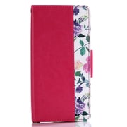 花柄レザーフリップケース Xperia XZ・XZs PK