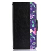 花柄レザーフリップケース Galaxy S8 BK