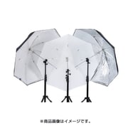 4役アンブレラ シルバー/ホワイト/トランス 84.5cm LL LU3237F
