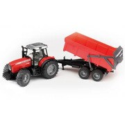 BR02045 [MF 7480トラクター＆レッドトレーラー]