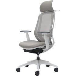 【完成品】 Sylphy（シルフィ） ライトグレー 【エクストラハイバック メッシュタイプ アジャストアーム付 ホワイトボディ 樹脂脚 ハンガー・ランバーサポート付 ナイロンキャスター】 ※受注生産 C68BXZ FMR3