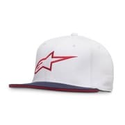 キャップ AGELESS FLAT HAT 2030 L/XL ホワイト/レッド