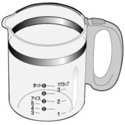 ACA10-1361KU [コーヒーメーカー用完成ガラス容器(バスケットふた・バスケットなし)]