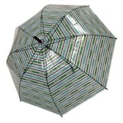 ビニール傘 ボーダー柄 グリーン [親骨：60cm]