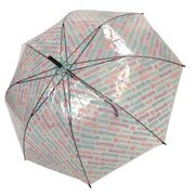 ビニール傘 OUTDOOR PRODUCTS 総柄斜めストライプ 60cm ジャンプ式 パープル 10001053