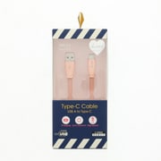 スマートフォン汎用 Lucy USB A to Type-C(USB2.0) ケーブル 1m ピーチピンク LP-TCC01PPK