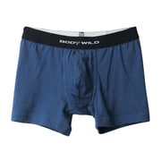 BODY WILD COLLECTION ベーシック綿混ボクサー ボクサーブリーフ シークレット前あきタイプ メンズ Lサイズ ブルー BWB088G