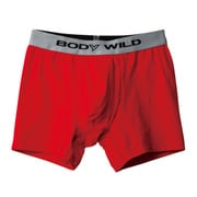 BODY WILD COLLECTION ベーシック綿混ボクサー ボクサーブリーフ シークレット前あきタイプ メンズ Mサイズ レッド BWB089G