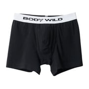 BODY WILD COLLECTION ベーシック綿混ボクサー ボクサーブリーフ シークレット前あきタイプ メンズ LLサイズ ブラック BWB089G