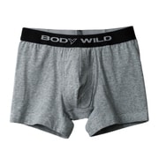 BODY WILD COLLECTION ベーシック綿混ボクサー ボクサーブリーフ シークレット前あきタイプ メンズ Mサイズ グレーモク BWB089G