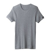 BWJ413 [BODY WILD COLLECTION リブ クルーネックTシャツ メンズ Lサイズ グレーモク]